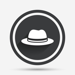 Top hat sign icon. Classic headdress symbol.