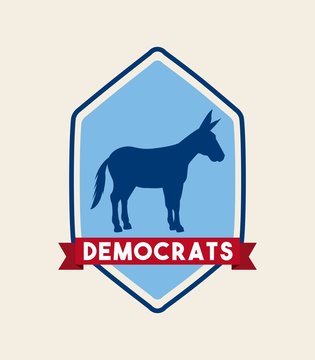 democrat political party animal vector illustration design