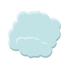blue clouds icon over white background. vector illustration