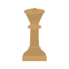 queen chess game piece icon over white background. strategy gaming design. vector illustration