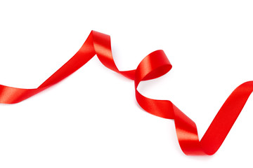 Obraz na płótnie Canvas Red ribbon collection isolated on white
