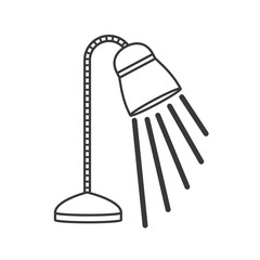 desk lamp. office equipment object. isolated design. vector illustration