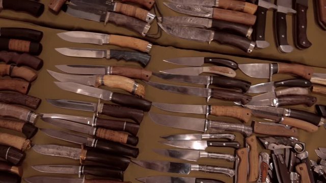 Large selection of hunting knives handmade for sale