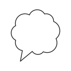 speech bubble icon. comic comunication cloud. vector illustration