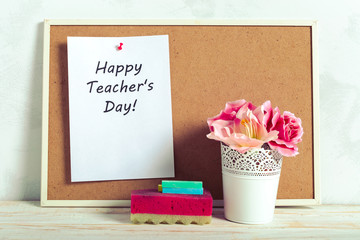 Teacher's day holiday. copy space