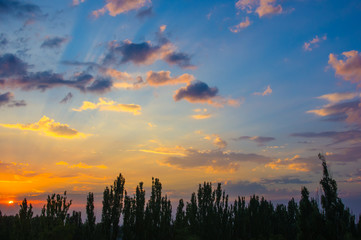 Fototapeta premium landscape with dramatic light