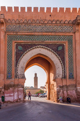 Fototapeta na wymiar Stadttor zur Medina in Meknes; Marokko