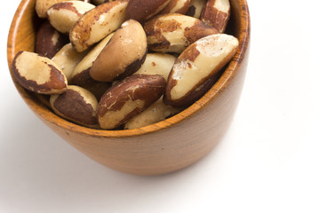 Brazilian Nuts into a bowl. Castanha do Para