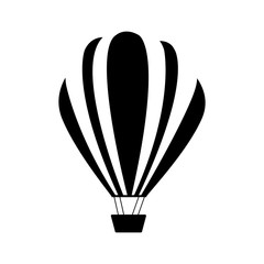 Obraz premium hot air balloon pictogram image vector illustration design 