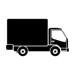 delivery truck pictogram icon image vector illustration design 