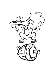 Squirrel witty nut angry