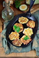  Vegetable fritters of zucchini