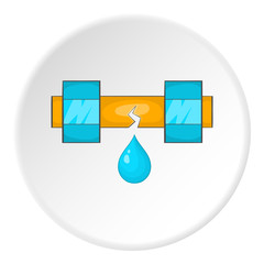 Dripping water pipe icon. Cartoon illustration of dripping water pipe vector icon for web