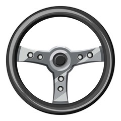 Obraz premium Steering wheel icon. Isometric 3d illustration of steering wheel vector icon for web