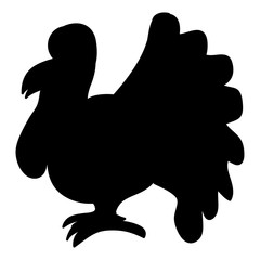 Turkey Silhouette Icon Symbol Design. Vector illustration isolat
