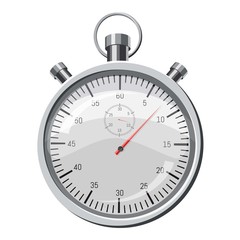 Stopwatch icon. Isometric 3d illustration of stopwatch vector icon for web