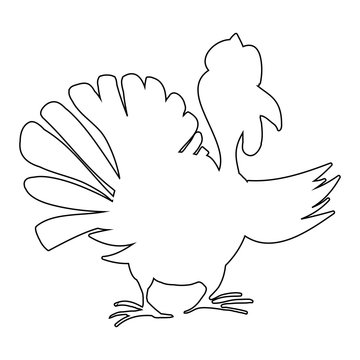 Turkey Outline Icon Symbol Design. Vector illustration isolated