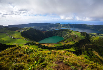 Volcanic Lakes from Seven Cities in Sao Miguel, Azores, Portugal