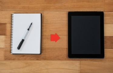 Diary with digital tablet