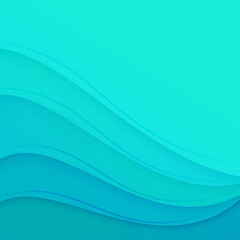 abstract turquoise background with swoosh waves and lines