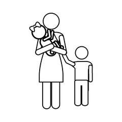mother and child pictogram icon image vector illustration design 