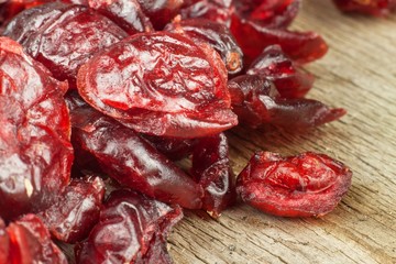 Healthy eating dried cranberries. Diet food. 
