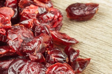 Healthy eating dried cranberries. Diet food. 
