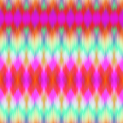 Colorful ikat zigzag print - seamless background