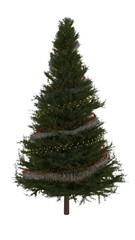 Weihnachtsbaum mit zwei Lichterketten