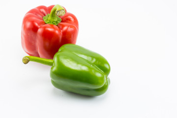 Sweet bell pepper isolated on white background