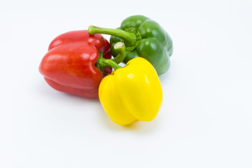 Sweet bell pepper isolated on white background