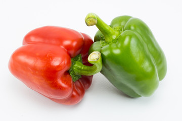 Sweet bell pepper isolated on white background