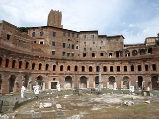 Obraz na płótnie Canvas The ruins of Trajan's Market (Mercati di Traiano) in Rome. Italy