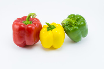 Sweet bell pepper isolated on white background