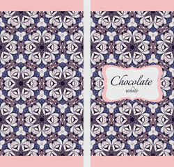 Chocolate packaging design. Ornamental pattern.