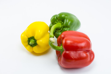 Sweet bell pepper isolated on white background