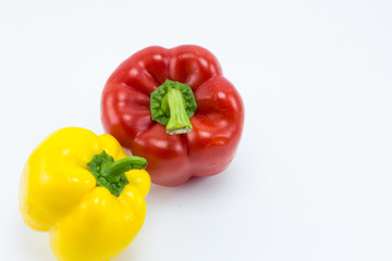 Sweet bell pepper isolated on white background