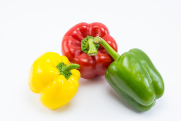 Sweet bell pepper isolated on white background