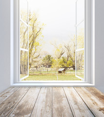 Window with summer landscape view © Who is Danny