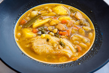 Chorizo soup, spanish cuisine