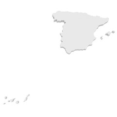 3d Illustration of Spain With Isles Map Isolated On White Background