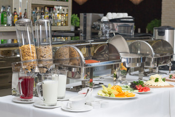 Breakfast on a buffet