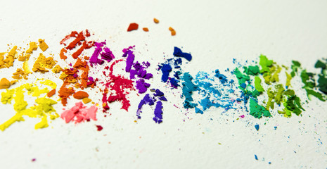 Farbspektrum aus Farbpigmenten