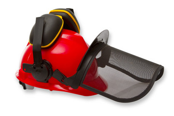Naklejka premium Forstschutzhelm