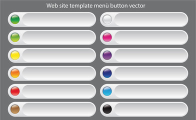 Web site template menù button vector