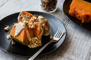 Turkish Pumpkin Dessert with Tahini / Kabak Tatlisi