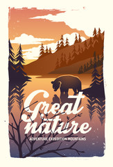 Vector poster a bear river mountains