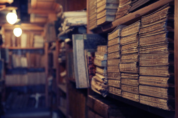 Fototapeta premium Storage for old books