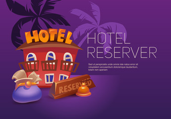 Journey. Around the world. Holiday. Reserved hotel.