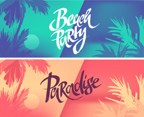 Tropic vacation background design. Beach party. Paradise.